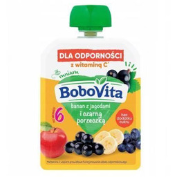 BOBOVITA Mus banan z jagodami i czarną porzeczką