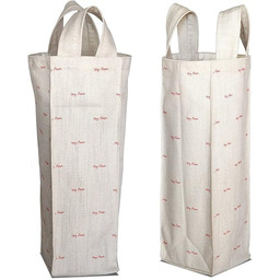 Bonamaison Bawełniana torba na wino z nadrukiem cyfrowym,