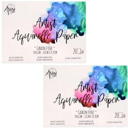 2x BLOK AKWARELOWY A4 biały PAPIER 20szt podobrazie