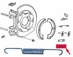 Sprężyna dolna szczęk hamulca postojowego Jeep Liberty -2007