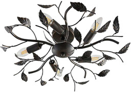 Lindby - Yos 5 Lampa Sufitowa Black-Gold