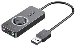 Vention Zewnętrzna karta dźwiękowa USB 2.0 CDRBF 1m