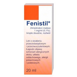 Fenistil krople doustne 1 mg/ml, 20 ml ->