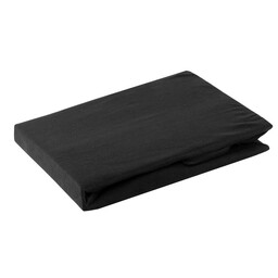 Design 91 Prześcieradło jersey z gumką 120x200 czarne