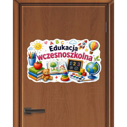 Naklejka na drzwi sali lekcyjnej - Edukacja wczesnoszkolna