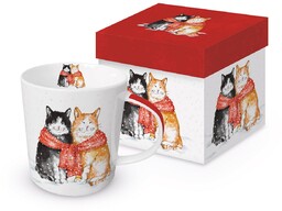 DUŻY KUBEK PORCELANOWY Wyluzowane Koty - Chillin Cats