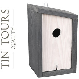 DREWNIANA BUDKA LĘGOWA DLA SIKORKI 14,5x14x21,5/25 cm