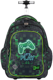 Plecak szkolny młodzieżowy na kółkach TB1 DARK GAME