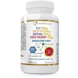 Modulator Homocysteiny Witamina B6 P-5-P, B7 Biotyna, B9