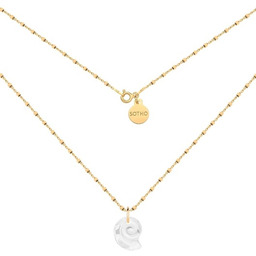 Pakamera Złoty naszyjnik z muszelką SWAROVSKI CRYSTAL