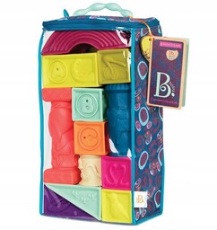 B.Toys Miękkie klocki gumowe 26el. Elemenosqueeze BX1482