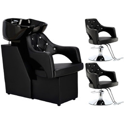 Zestaw myjnia fryzjerska fotel fryzjerski armatura