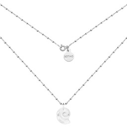 Pakamera Srebrny naszyjnik z muszelką SWAROVSKI CRYSTAL
