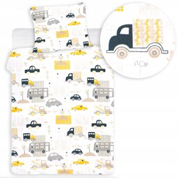 Pościel 120x180 cm dziecięca poszewka 70x80 cm auta
