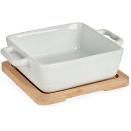 Vessia Naczynie do zapiekania na bambusowej tacy ATENA,