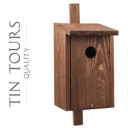 BRĄZOWA BUDKA LĘGOWA DLA PTAKÓW 17x14/17,5/20x30/45 cm