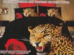 Pościel 3D 160X200 Tygrys Lampart Pantera Lew 5