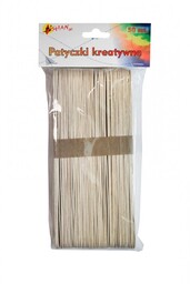 Patyczki kreatywne drewniane naturalne 20 cm 50 szt