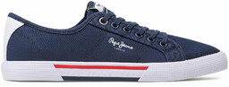 Tenisówki Pepe Jeans Brady Men Basic PMS30816 Granatowy