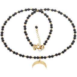 Skorulski Jewellery, Naszyjnik Lunula z księżycem, Spinel fasetowane