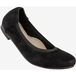 Baleriny Dziewczęce Wsuwane Buty Baletki Skórzana Wkładka Czarne