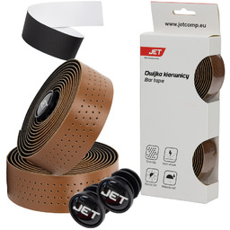 Owijka kierownicy szosowej JET A-828 2,5mm, brązowa perforowana,