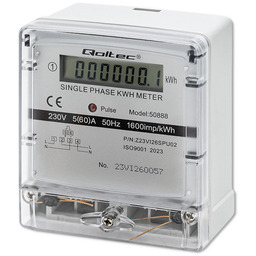 Jednofazowy miernik zużycia energii 230V - Qoltec 50888
