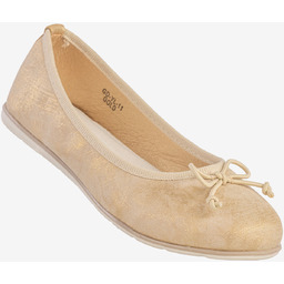 Baleriny Dziewczęce Ekoskóra Buty Na Wiosnę Lato Złote