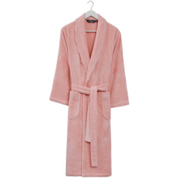 Elegancki szlafrok STELLA z koronką XL Różowa Róża