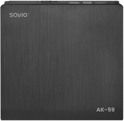 Savio Zewnętrzna nagrywarka typu Slim CD/DVD R/RW, USB-C/USB-A,