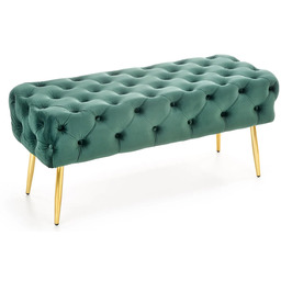 Edinos Zielone pikowane siedzisko w stylu glamour A0-T86