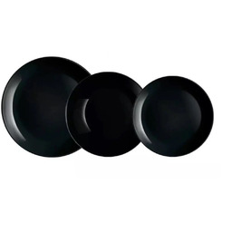 Luminarc komplet Serwis obiadowy Diwali 18 czarny