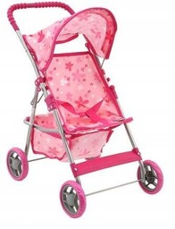Wózek dla lalek rózowe kropki M1913 533905 Adar