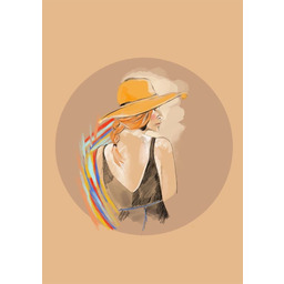 Kapelusz - plakat Wymiar do wyboru: 59,4x84,1 cm