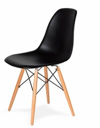 MODESTO krzesło DSW czarne - podstawa bukowa