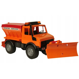 Samochód Unimog z pługiem śnieżnym Bruder 02572