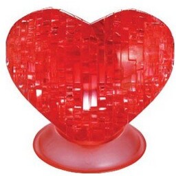 Bard Crystal, puzzle 3D, Serce czerwone