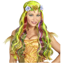 Peruka Flower Fairy z kwiatową opaską