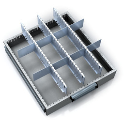 Wewnętrzny podział szuflad MECHANIC, 2U, 12 przegród