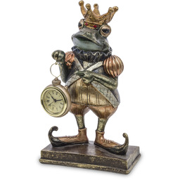 Figurka dekoracyjna żaba z zegarem 25,5x15,5 121680
