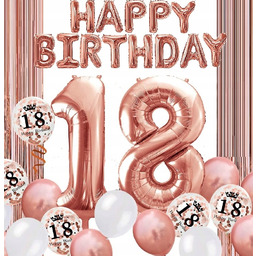 Balony Zestaw na osiemnastkę 18 Lat Rose Gold