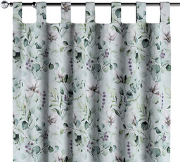 Zasłona na szelkach 1 szt., magnolie na miętowym