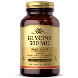 Solgar, Glycine Free Form, Suplement diety, 100 kaps.