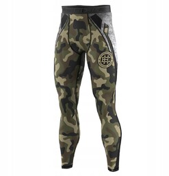 Legginsy Sportowe na Rower Męskie Military XL Extreme