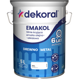 Emalia olejno-alkidowa EMAKOL Biały 5 l Dekoral