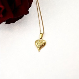 Zawieszka srebrna- Serduszko pozłocone