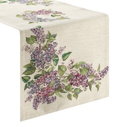 Eurofirany Obrus bieżnik 40x100 Cho 1424 naturalny fioletowy