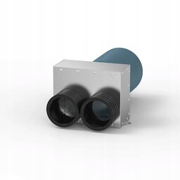 Skrzynka Rozprężna 2x75 125mm Pod Anemostat Przelotowa Rekuperacja