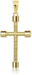 Srebrny pozłacany krzyżyk męski