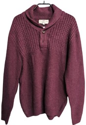 next Sweter Damski Na Guziki Wygodny Ciepły Bordowy